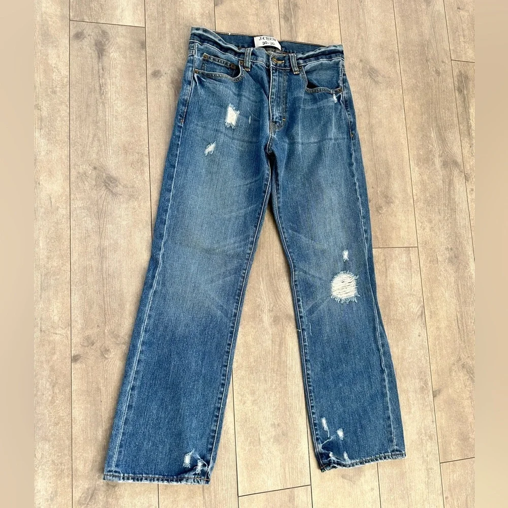 J. Crew Men’s 30x30 distressed blue jeans